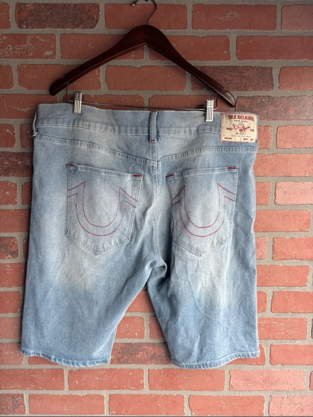 True Religion Rocco Skinny Light Blue Denim Shorts